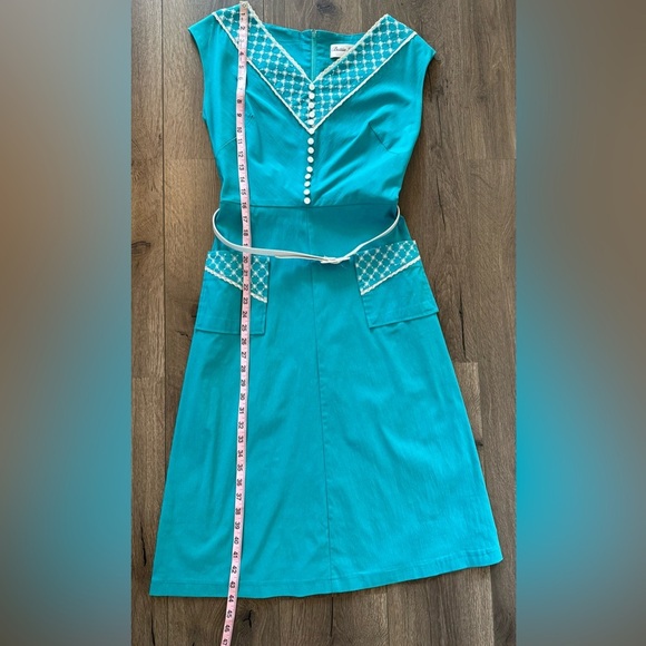 Bettie Page Retro Inspired Pin Up Dress Size Large - Picture 2 of 11